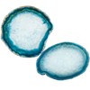 Shanxing Blue Agate Slice Geode Stone Coasters for Drinks and