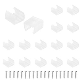 MECCANIXITY LED Neon Mounting Clips Holder, Mounting Bracket Support Fixing Clamps for 10mm-12mm Width LED Neon Soft Light Strip, with Screws Pack of 36