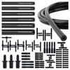 6PCS 5Ft Vacuum Lines Automotive with 64PCS Connectors,Multi-Size Silicone Vacuum