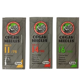 Organ Universal Sewing Machine Needles, 15-Count Size 11, 14, 16