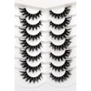 Poolunch False Eyelashes Fluffy Cat Eye Look 8D Crossed Wispy