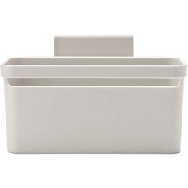 Brabantia In-Sink Organiser Caddy with Suction Cups & Drainage Holes (Light Grey) Easy-Fix Kitchen Tidy Holder for Sponges, Cloths & Washing Up Brushes