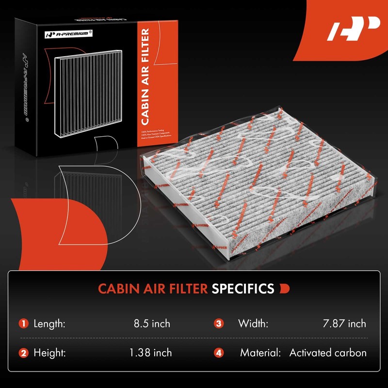 A-Premium 2-PC Engine & Cabin Air Filter with Activated Carbon