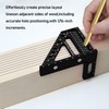 3D Aluminum Speed Square - Professional Carpenters' Measuring Ruler with