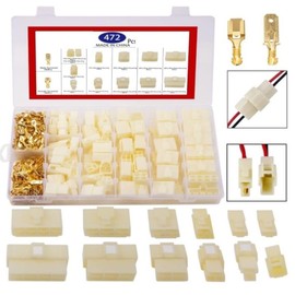 472PCS 6.3MM Automotive Electrical Wire Connectors Male Female Socket Plug Terminal Fit for Motorcycle Car