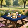 Wolkemer Square Waterproof Fitted Tablecloth 34x34 Inch - Windproof Washable