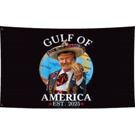 TOCRTSV Gulff Of Us America 2025 Flag 2x3FT-Gulff of America 2025 Flag with 2 Brass Grommets Fade Resistant for Indoor Outdoor.