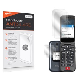 BoxWave Screen Protector for Lively Flip (Screen Protector ClearTouch Anti-Glare (2-Pack), Anti-Fingerprint Matte Film Skin for Lively Flip