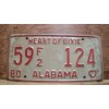 Vintage 1980 ALABAMA License Plate Antique Car Tag