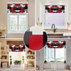 AAtter Red Black Kitchen Valance Curtain for Window Burgundy Rectangle
