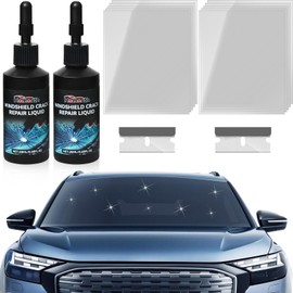 popalula 2 Pack Windshield Crack Repair Kit - 2025 Upgrade Nano Glass Repair Liquid for Cracks & Chips, Cracks Gone Glass Remover Fluid for Quick Fix Windshields, Windows, Mirrors, All Crack Types