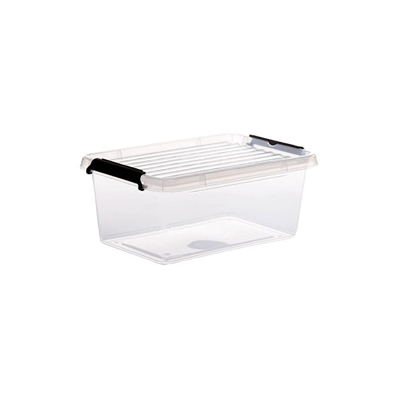 5five - transparent plastic box "clip n box" 4.5 l