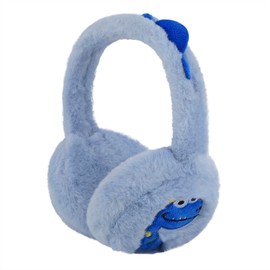NICEYEA Kids Winter Warm Earmuffs Adjustable Fluffy Ear Warmers Dinosaur Ear Muffs Soft Earflap Covers Xmas Gift for Boys Girls (Blue)