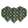 RED DRAGON Hardcore XT Green and White Logo Dart Flights