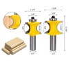 Bullnose Router Bit Set, Wolfride 1/2-Inch Shank 5pcs Half Round