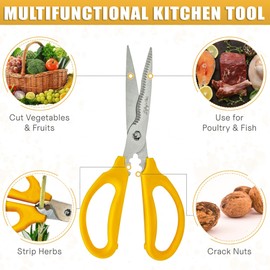 Lefty’s Left Handed Kitchen Scissors - Stainless Steel Heavy Duty General Purpose Shears - Dishwasher Safe Easy to Clean - Ultra Sharp - Great Gift For Left-Handed People Lefties Adults & Women