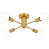 ASHUAQI Gold Ceiling Light, 4 Lights Sputnik Ceiling Light, Modern