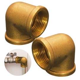 Beatific 2 pieces brass angle 90°, 3/4 inch female thread, 3/4 inch brass elbow 90 degrees, 90 degree brass thread, 3/4 inch female thread pipe angle, brass pipe angle for irrigation systems
