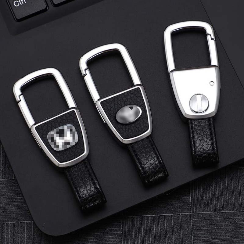 Key Chain Car Key Holder Genuine Leather Key Durable Metal,