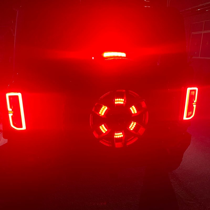 For Bronco Spare Tire Brake Light Red LED Third 3rd