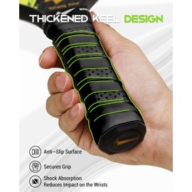 Warping Point Pickleball Paddle Replacement Grip Tape, Moisture Wicking Pickleball Cushion Grip, Premium Pickle Ball Accessories for Use with Overgrip, 3 Pack, Black