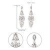 EVER FAITH Crystal Earrings for Wedding, Sparkling Marquise Shaped Rhinestone
