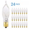 Bulbrite 24 Pack Flame Tip 120V 7.5W Watt CA5 Candelabra
