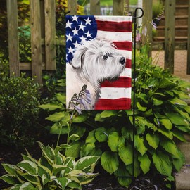 Caroline's Treasures CK6541GF Glen of Imaal Terrier American Flag Garden Flag Mailbox Flag Decorative Yard Flag Banner Outside Patio Artwork Yard Flower Beds, Garden Size, Multicolor