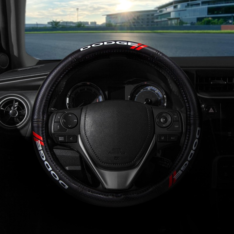 Plasticolor 006726R01 Dodge Elite Series Black Steering Wheel Cover