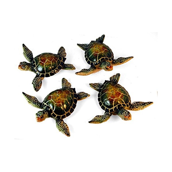 StealStreet YXC-936 4.25" Sea Turtle Decorative Figurines (Set of 4),