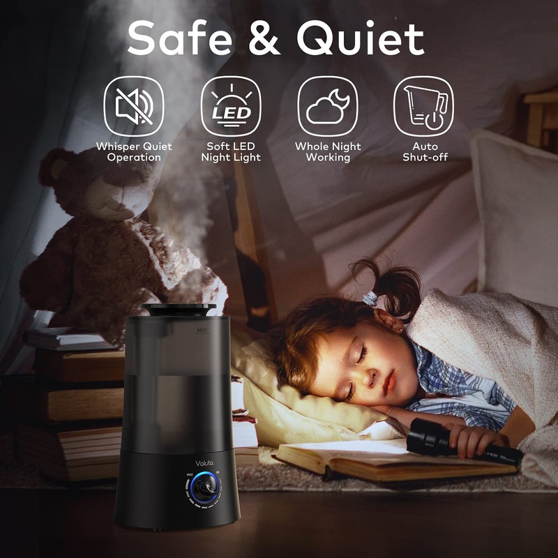 Humidifiers for Bedroom - 4L Cool Mist Humidifier Top Fill