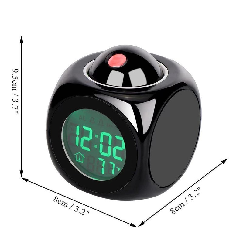 With Voice Talking LED Time Temperature for Bedroom，Projection Alarm Clock