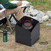 REDCAMP 4 Plates Camping Stove Windscreen, Outdoor Iron Folding Stove