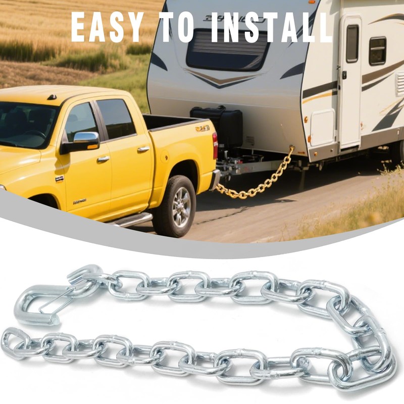 Ollanoos 70cm Trailer Safety Chain, Heavy Duty 3500lbs Safety Chains