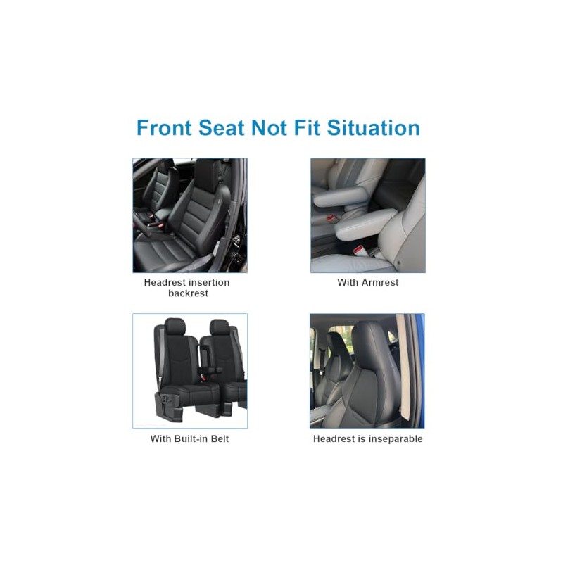 Osilly 2 piezas de fundas para asientos delanteros de coche,