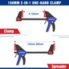 WORKPRO 150mm Ratchet Bar Clamp Set, 285mm Spreader, Quick Release