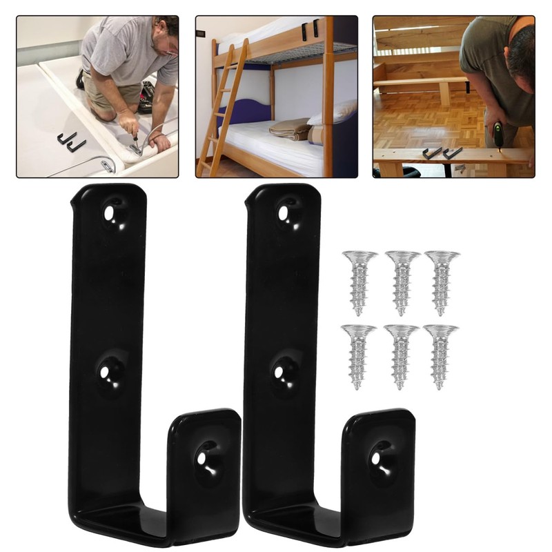 AOKWAWALIY 1 Set Rubberized Ladder Hooks Bunk Bed Stair Only