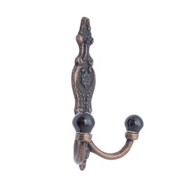 Vintage Coat Hooks Black Ceramic Balls Antique Look Bronze Ceramic Hooks Wall Hooks Coat Hooks
