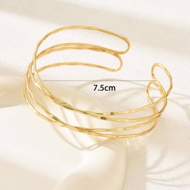 Arm Bracelet Gold Arm Cuff Upper Arm Bracelet Open Cross Arm Cuff Bangle Bracelet Silver Arm Cuff Jewelry for Women Girls