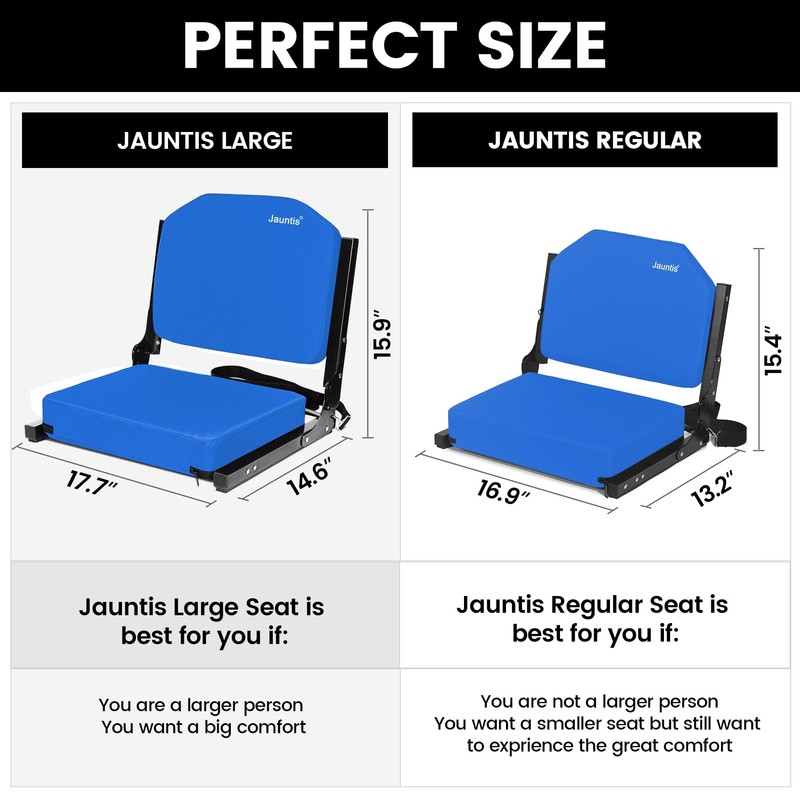 Jauntis Stadium Seating for Bleachers, Bleacher Seats with Ultra Padded