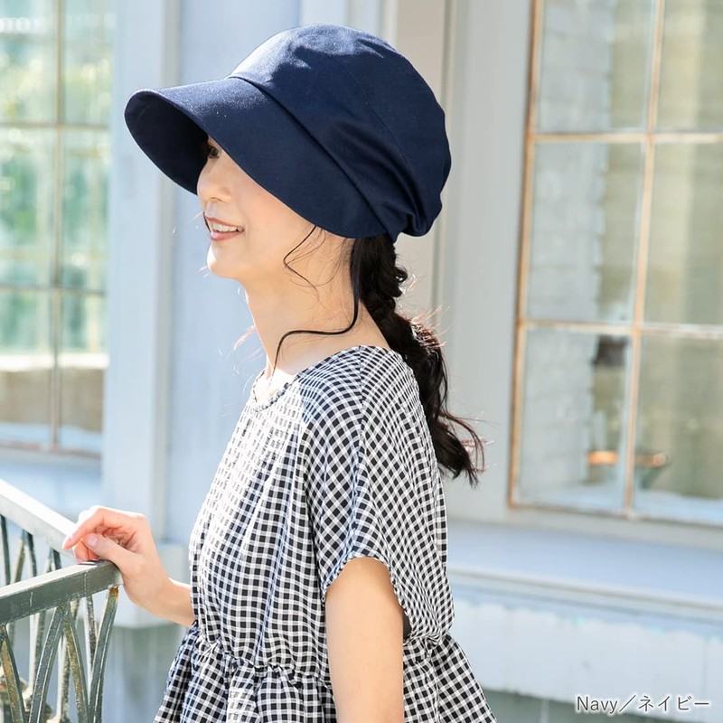 QUEENHEAD Women's Hat, Spring/Summer, Krenze Eatuck, Antibacterial, Deodorizing, Fully Blackout,