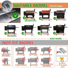 Flame Broiler Kit for Pit Boss 1000 Series Pellet Grills, Austin XL(PB1000XLW1) - Includes Slide Cover and Bottom Kit, Grill Replacement Parts for Pit Boss Pellet Smoker
