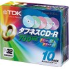 TDK Data CD-R 32X 700MB 5 Color Mix Disc 10