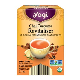 Yogi Tea Chai Turmeric Revitalize (Pack 6) - 96 Tea Bags - Caffeine-Free Herbal Tea with Antioxidant Support - Includes Turmeric, Cinnamon, Ginger & More