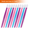 AHIER 10pcs Rubber Nail Cuticle Pusher Tipped Plastic Handle Nail