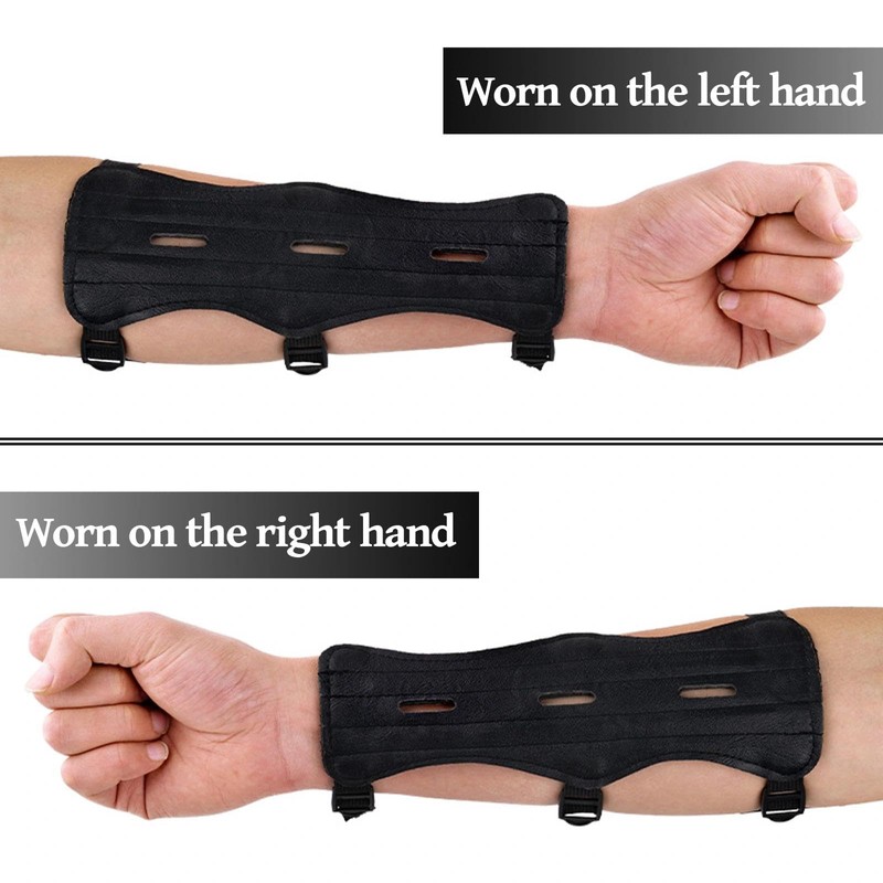 Archery Arm Guards Forearm Guard Leather Wrist Guard with Adjustable