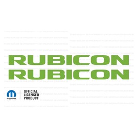 Decal Mods Rubicon Hood Graphic Decal/Sticker fits Jeep Wrangler JK (2007-2018) Vibrant Green CVGN (Set of 2) | SJ1Y3