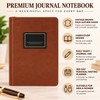Brown Faux Leather Journal for Daily Writing – Hardcover 365-Day