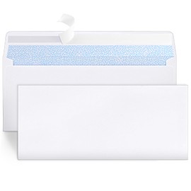 Joyberg 72 Packs #10 Envelopes, Business Envelopes, Envelopes Self Seal, Security Envelopes, Peel and Seal Closure, Size 4-1/8 X 9-1/2 Inches, White, 26LB