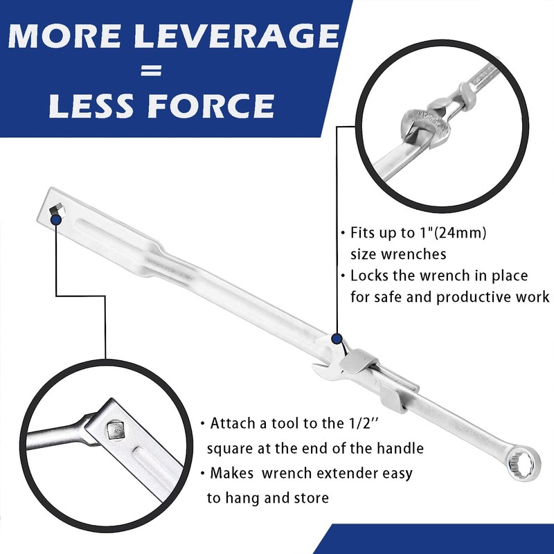 ISESLVNA Wrench Extender Torque Extension Leverage Tool, Ratcheting Wrench 1/2